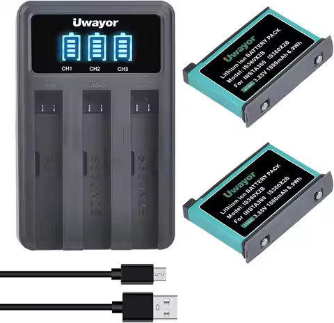 Uwayor Insta360 ONE X2 Battery and USB 3-Channel Charger for Insta360 ONE X2, Compatible with Insta3