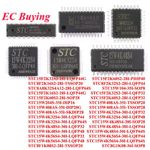 1-20Pcs STC15F2K32S2 STC15F2K60S2 STC8F2K16S2 STC8F2K32S2 STC8A8K32S4A12 STC15W104 STC15F2K16S2 STC1