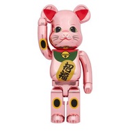 BE@RBRICK 招き猫 招福 桃金メッキ （ 招財貓 招財 桃 鍍金  ）1000％