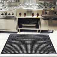 Black Rubber Anti-slip Anti-Grease Bar Floor Mat 3Feet x 2Feet/W60CM X L90CM
