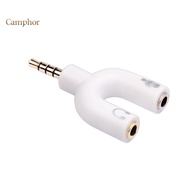 Camphor 2 in 1 35mm Male to Female Jack Microphone Audio Splitter Converter Adapter