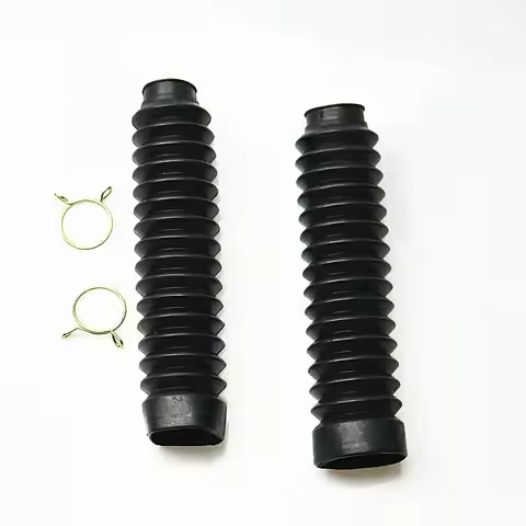 Black Front Fork Dust Boots Rubber Jacket Cover For Honda CG125 Dirt Bike