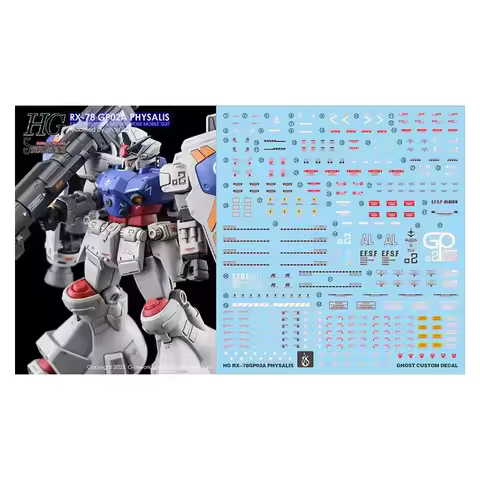 YAN Decal for HG 1/144 RX-78-GP02A GP02 Physalis Mobile Suit Model Hobby Building Tools Hobby DIY Fl