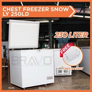 SNOW LY250LD Chest Freezer Top Opening 230 Liter Deep Freezer Peti Sejuk Beku untuk Simpanan Stock F