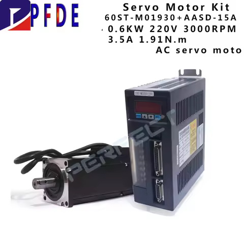 60ST-M01930 220V 600W 3000RPM AC Servo motor 1.91N.M. Single-Phase ac servomotor drive permanent mag