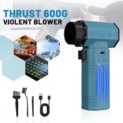 Revolutionary 600g Mini Turbo Blower Jet Fan with 70m/s Wind Speed, 200000RPM, Brushless, Snow Remov