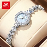 OPK Watch For Women Original Branded Waterproof Korean Elegant Diamond Stainless Steel Strap Small D