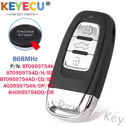 KEYECU 8T0959754K 4G0959754K /DP/DT 4H0959754DD/DR Keyless-Go Smart Remote Key for Audi A4 A5 A6 A7
