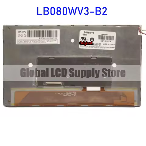 LB080WV3-B2 8.0 Inch LCD Display Screen Panel Original for LG. Philips LCD 40 Pins Connector Brand N