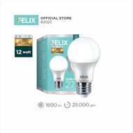 FELIX PREMIUM LED 12W Super Bright Yellow 90% Economical E27 Light Bulb Equivalent to 160W 3 Year Wa