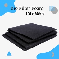 Aquarium Filter Media - Black Sponge Filter Foam 100 x 100 x 2 cm