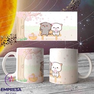 Peach and Goma Cherry Blossoms Mug