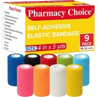 Self Adhesive Bandage Wrap, 4" X 5 Yards Elastic Cohesive Bandage Wrap, Color Athletic Tape, Vet Wra