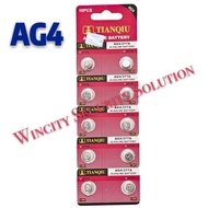 WSS LR626 AG4 377 SR626 (10 PCS) Micro Alkaline Coin Button Cell Battery
