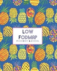 Low FODMAP Food Diary & Journal: Pineapples on Blue -Daily Track of Foods and Symptoms for IBS, Croh