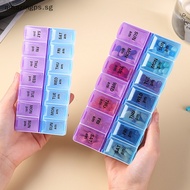 [amazingps] 14 Grids Pills Container Storage Tablets Vitamins Medicine Fish Oils New Weekly Portable Travel Pill Cases Box 7 Days Organizer [SG]