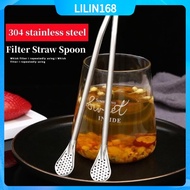 304 Stainless Steel Reusable Straw Spoon Milk Tea Coffee Stir Stick Stirring Spoon Metal Straw Coffee Stick