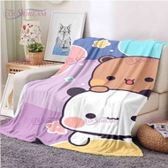 Chăn mỏng in hình cặp đôi dễ thương Bubu và Dudu cho giường picnic ghế sofa chăn Giáng sinh