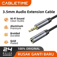 CABLETIME 3.5mm Male To Female Aux Extension Audio Cable Aux Cable