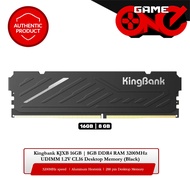 Kingbank KJXB 16GB | 8GB DDR4 RAM 3200MHz UDIMM 1.2V CL16 Desktop Memory (Black)