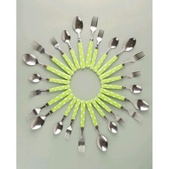 HIJAU Green99 Store /Vicenza Stainless Steel/Spoon set/B240C/Tampa Rack/Green