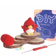 Beginner Crochet Kit: Yarn, Hooks & Video Tutorial | DIY Amigurumi Starter Set with Sewing Needle, C