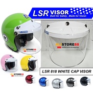 [Ready Stock] LSR 818 White Cap Visor - Clear & Smoke