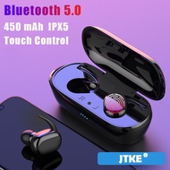 TWS Bluetooth Earphone Stereo Wireless Earbuds Mini Headset Touch Control Waterproof With Microphone