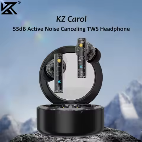 KZ Carol Wireless Earbuds Active Noise Cancelling TWS Headphone 6 Mics HD Call Bluetooth 5.3 HiFi De