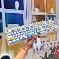 Customized Doll Wireless Bluetooth Three-Mode Mechanical Mixed Light Keyboard Computer Notebook Cart