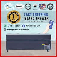 Imax 660L SD0.7M 2 Glass Door Island Freezer | Meat | Frozen Food | Commercial Refrigerator