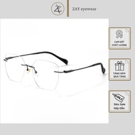 Zay Eyewear 71360 drill frame, high quality titanium polygonal shape