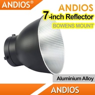 ANDIOS 7inch Standard Reflector Bowens Mount Photography Videography Studio Light Flash Bowen Video 