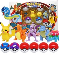 Pokemon Action Figures Transforming Toy Anime Figure Pikachu Charizard Greninja Pocket Monster Model