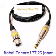 kabel canare L2T-2S Jack Akai/Trs 6.5mm Mono Male to Jack XLR pin 3 Fe