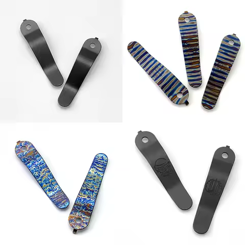 7 Styles Custom Knife Titanium Alloy Pocket Clip For Genuine Strider SNG SMF Knives Back Clamp DIY M