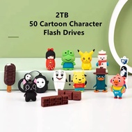 Pendrive 2TB Cartoon USB Flash Drive 50 kinds of Cartoon Character USB 2.0
