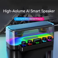 Portable Wireless Bluetooth Speaker with Colorful Lights Transparent Speaker For Living Room Bedroom
