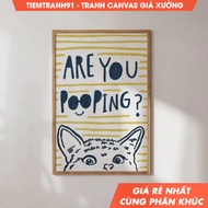 Tranh treo tường Trendy Bathroom Wall Art Colorful Cat Bathroom Wall Art Maximalist wall Art  tặng k