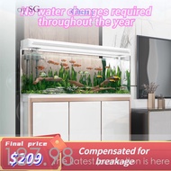 Tank Fish Self Cleaning With Cabinet /Aquarium Light 60/80/100/120Cm /No Water Change Eco Glass Fish