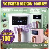 HIJAU Mito Air Fryer AIRFRYER Digifry AF1 AF-1 AF 1 4 liters LOW WATT OFFICIAL WARRANTY - White Gree