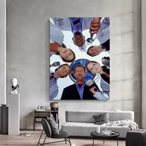 Medical Drama House_MD TV Show Poster Suspense Detective Drama with Reasoning Canvas Picture Wall Li