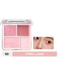 Phấn Má Hồng & Bắt Sáng Judydoll 4 Màu 9g Judydoll Blush & Highlight Palette Hasaki Sản Phẩm Chính H