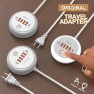 50W USB Charger With Touch LED Multi Port Type C PD Fast Charging Power Socket For iPhone Xiaomi Hua
