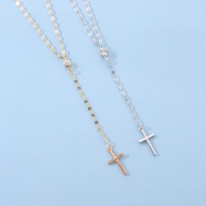 JOJO COCO Hot-selling Fashionable Unique Simple Necklace Retro Cross Zircon Pendant Clavicle Necklac