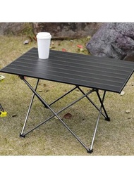戶外野營鋁合金摺疊桌,野餐露營烤肉桌適用於休閒使用
