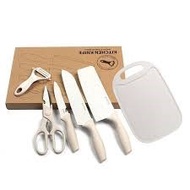 7 Pcs Knife Set With Chopping Board