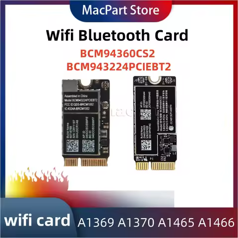 A1466 Bluetooth Wifi Card BCM94360CS2 BCM943224PCIEBT2 Suitable for 11"13" A1369 A1370 A1465 A1466 w