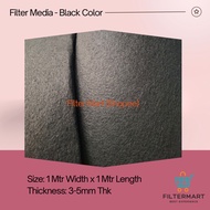 [READY STOCK] PRIMARY FILTER, AHU FCU HVAC AIR FILTER, BLACK COLOR, 1 MTR W X 1 MTR LGH, 3-5MM THK
