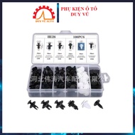 100 buttons, plastic screws for car fender fenders, wheel fenders, underbody fenders for cars with c